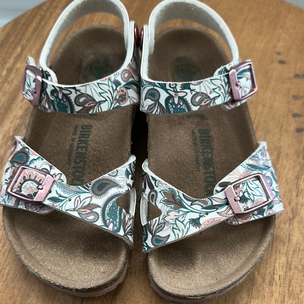 Birkenstock Kids Sandals - White and Pink Floral